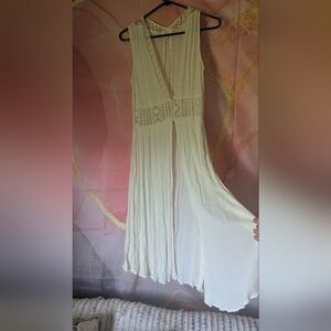 Cream Cover Up With Lace